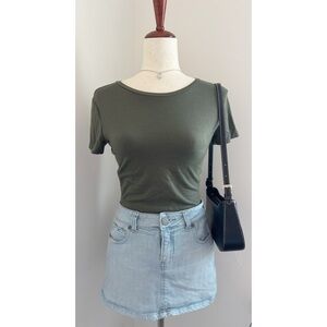 Wild Fable Green Cropped Tee Shirt Top